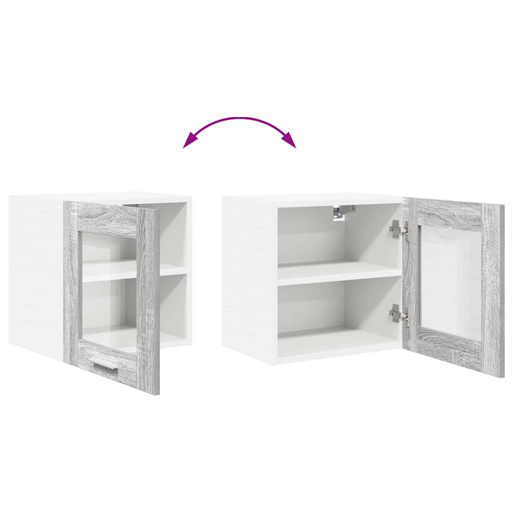 Viseći ormarić s pohranom 2 pcs Siva Sonoma 40 x 31 x 40 cm