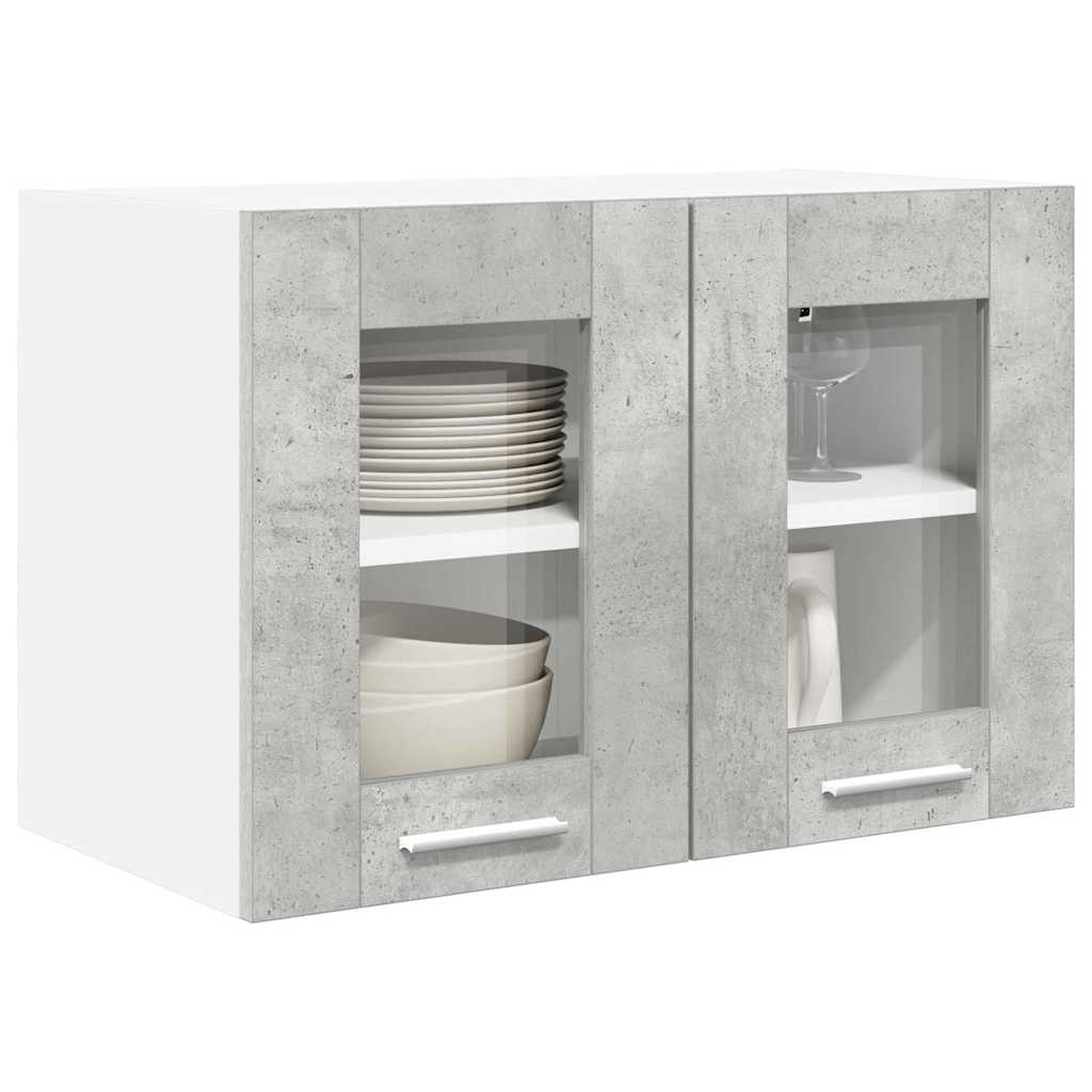 Viseći ormarić s pohranom 2 pcs Betonski sivi 60 x 31 x 40 cm