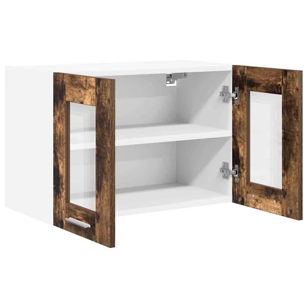 Viseći ormarić s pohranom 2 pcs Dimljeni hrast 60 x 31 x 40 cm