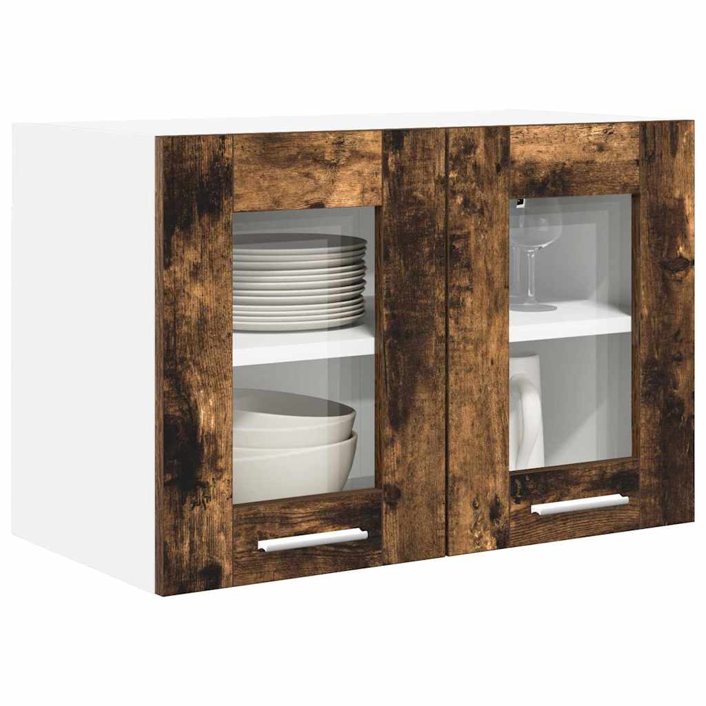 Viseći ormarić s pohranom 2 pcs Dimljeni hrast 60 x 31 x 40 cm