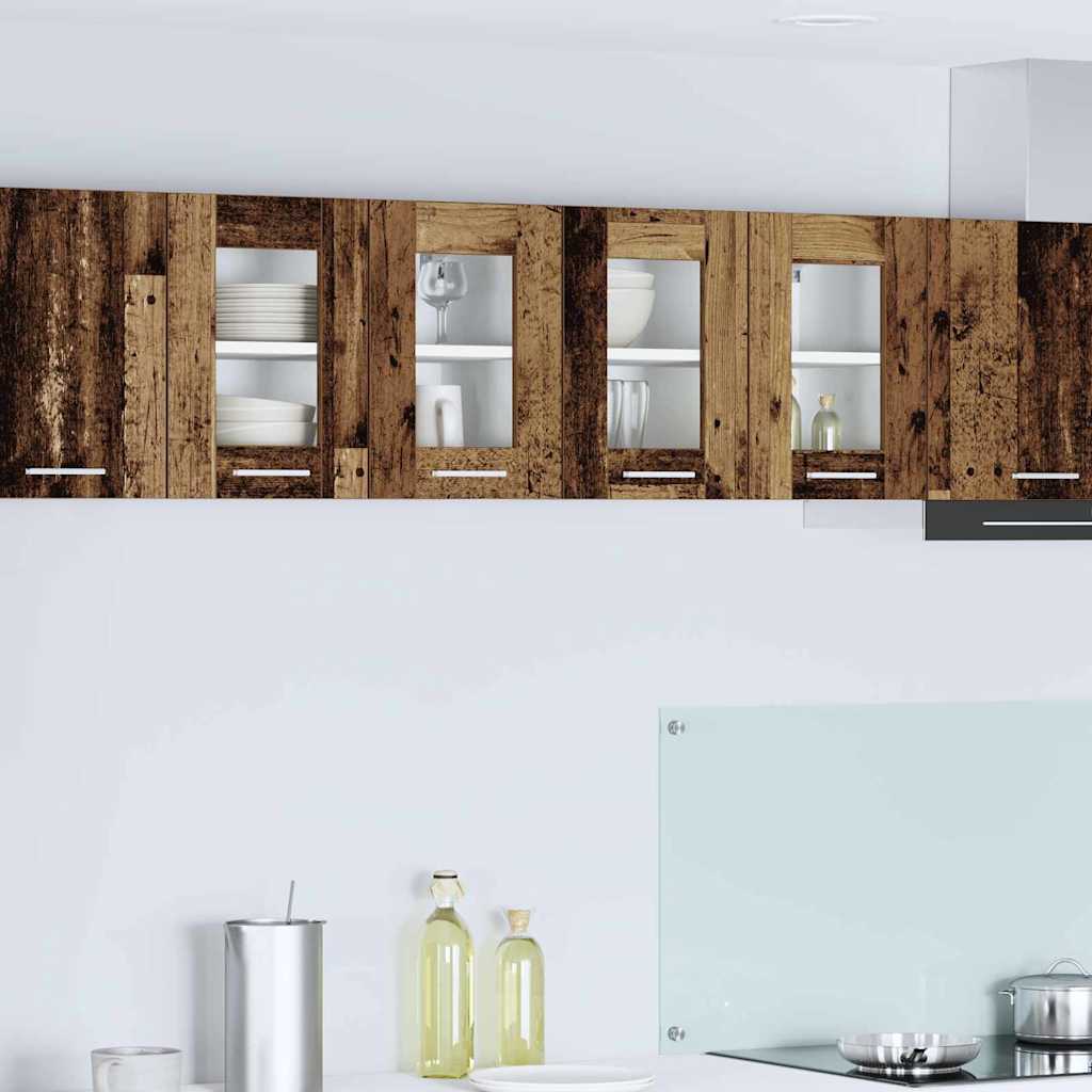 Viseći ormarić s pohranom 2 pcs Staro drvo 60 x 31 x 40 cm