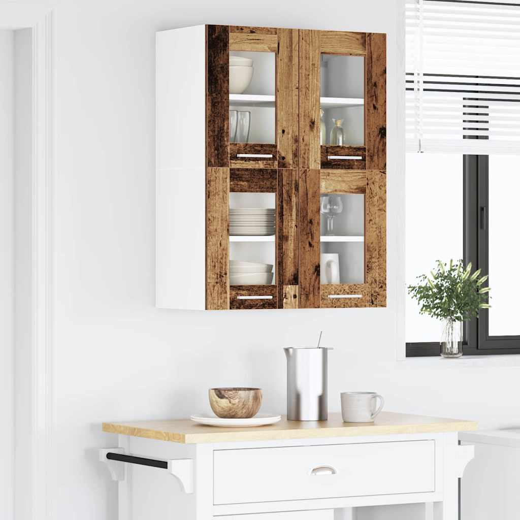 Viseći ormarić s pohranom 2 pcs Staro drvo 60 x 31 x 40 cm