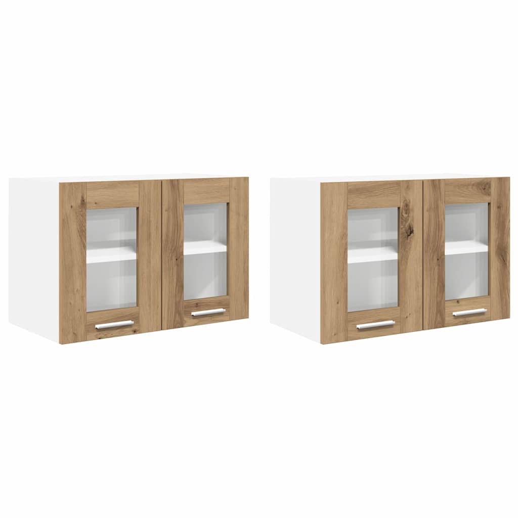 Viseći ormarić Riga 2 pcs Umjetnički hrast 60 x 31 x 40 cm