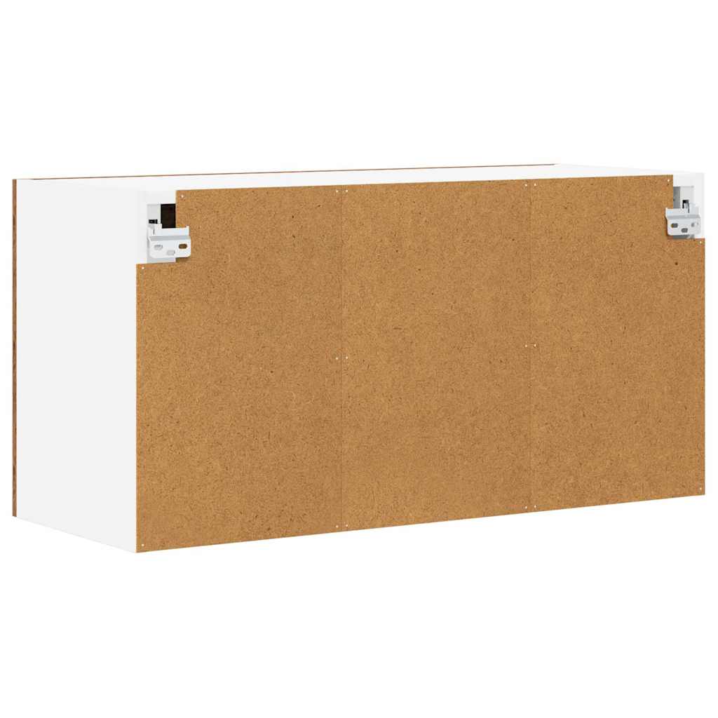 Viseći ormarić s pohranom Stari drvo i bijela 80 x 31 x 40 cm