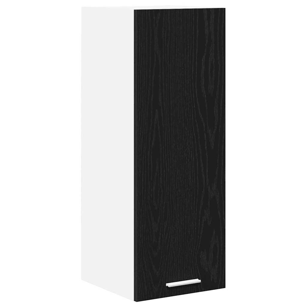 Viseći ormarić 2 pcs Crni hrast i bijela 30 x 31 x 80 cm
