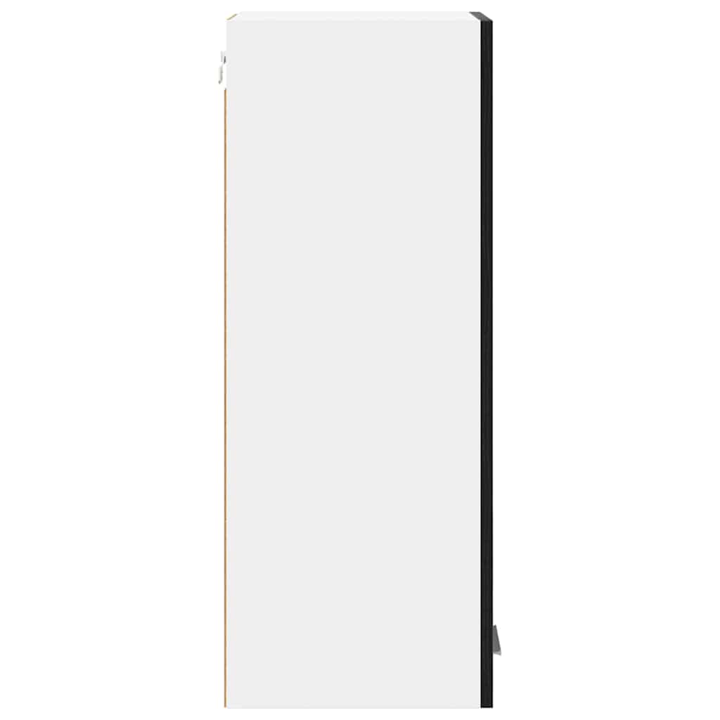 Viseći ormarić 2 pcs Crni hrast i bijela 30 x 31 x 80 cm