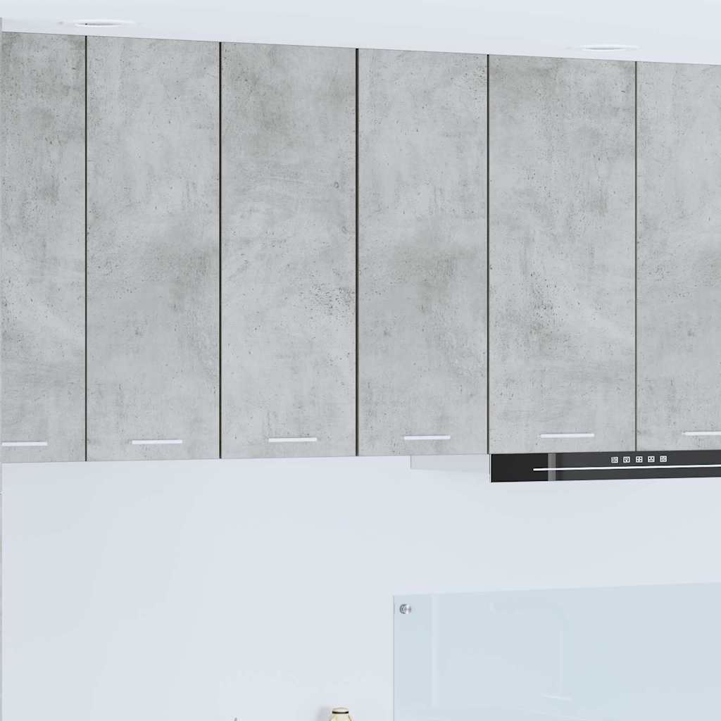 Viseći ormarić 2 pcs Beton siva i bijela 30 x 31 x 80 cm