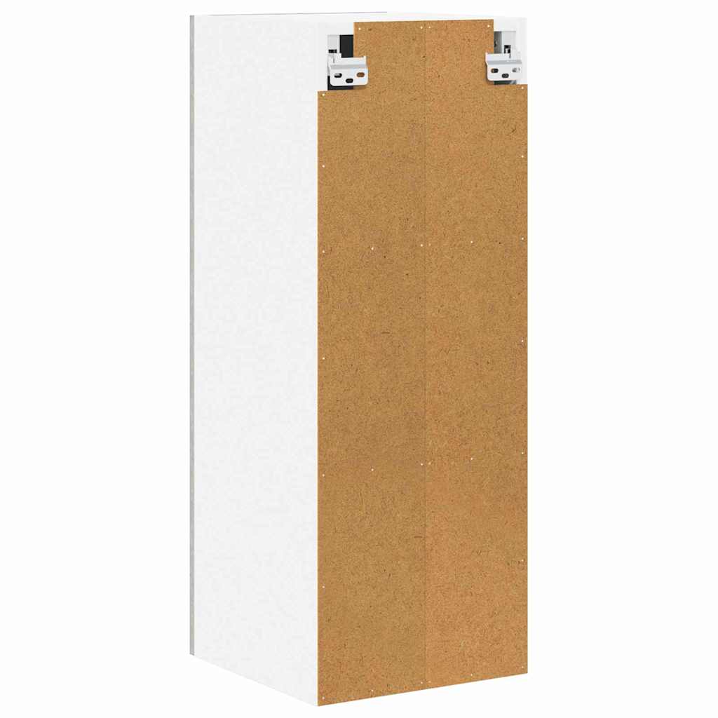 Viseći ormarić 2 pcs Beton siva i bijela 30 x 31 x 80 cm