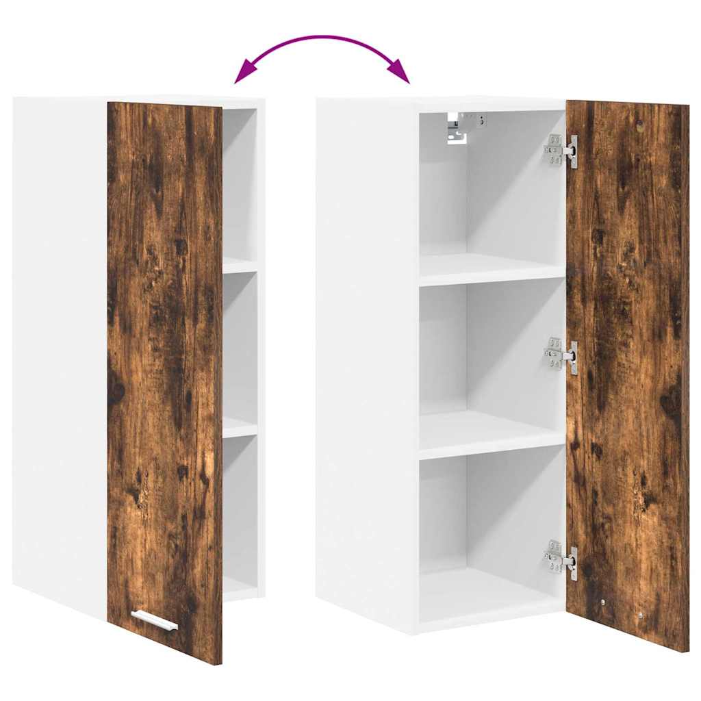 Viseći ormarić Dimljeni hrast i bijela 30 x 31 x 80 cm