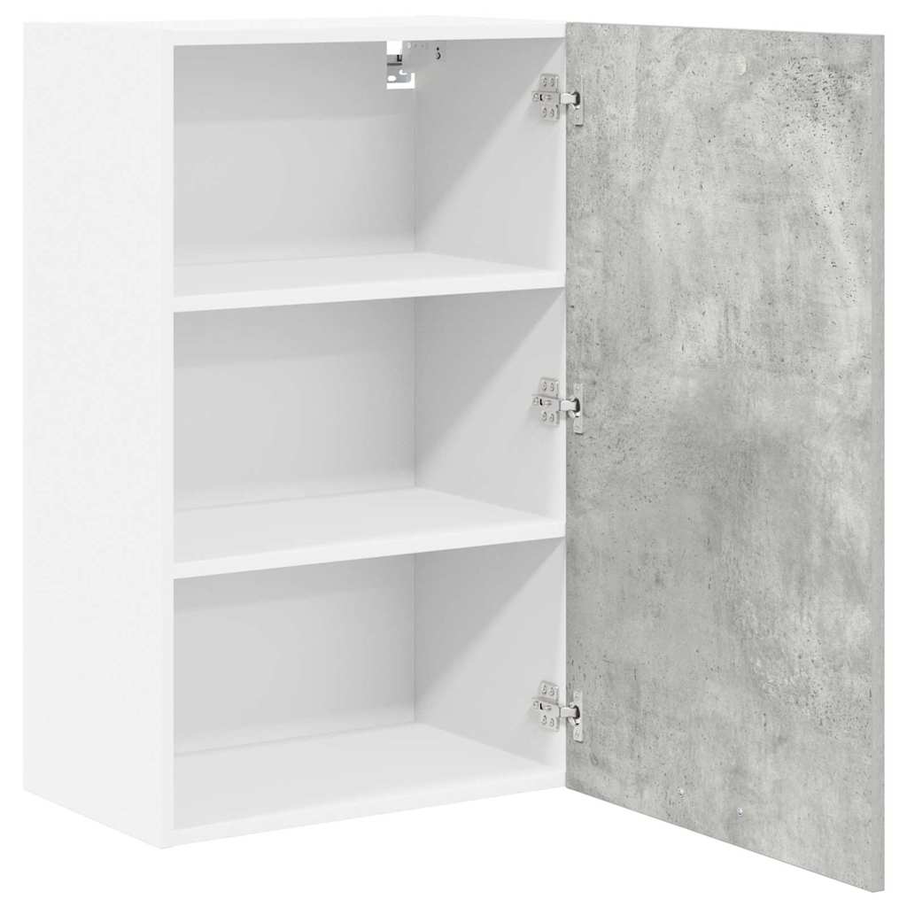 Viseći ormarić s pohranom Beton siva i bijela 50 x 31 x 80 cm