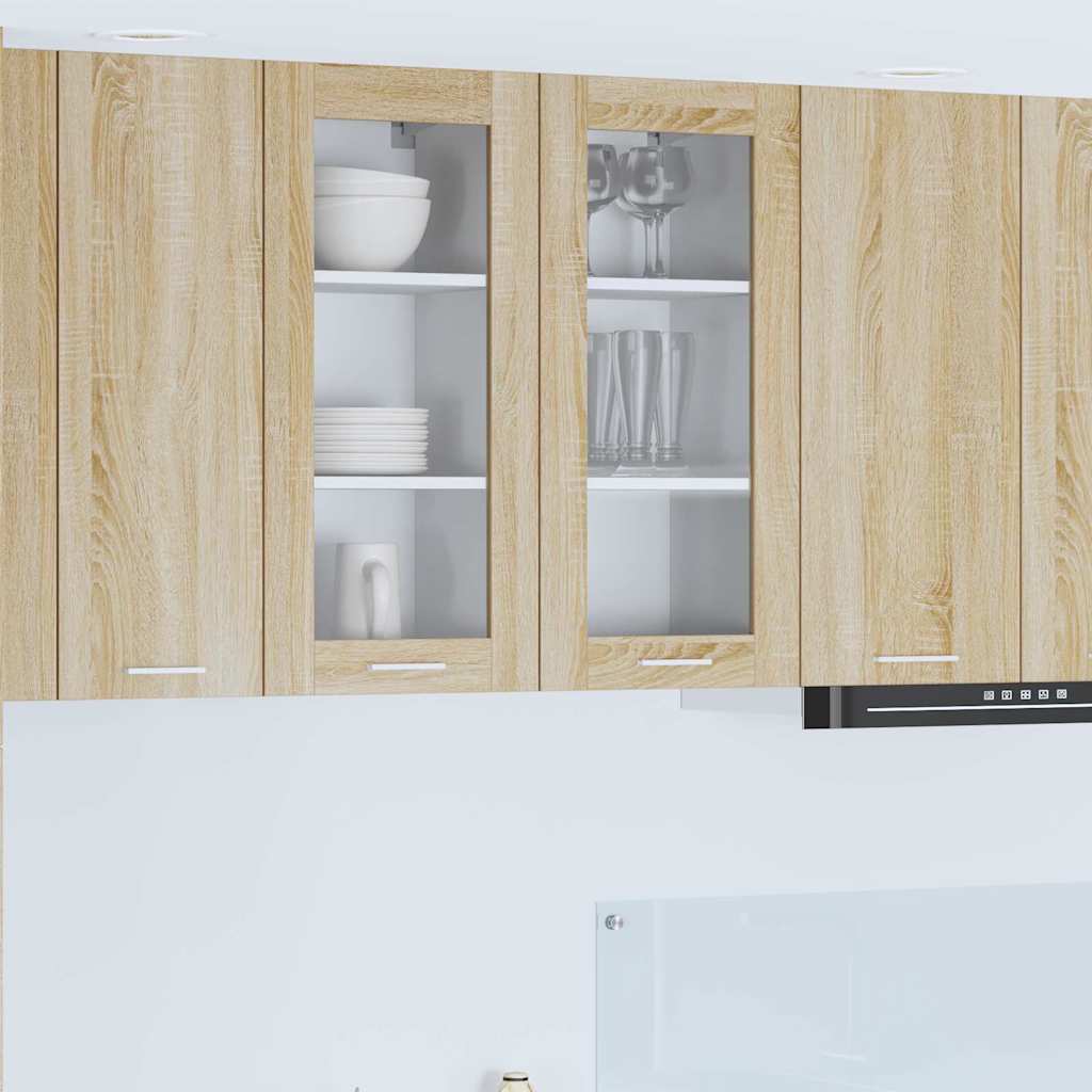 Viseći ormarić s pohranom 2 pcs Sonoma hrast 40 x 31 x 80 cm