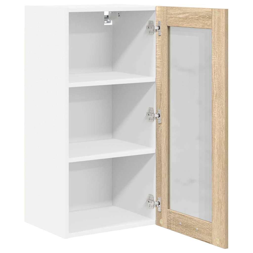 Viseći ormarić s pohranom 2 pcs Sonoma hrast 40 x 31 x 80 cm