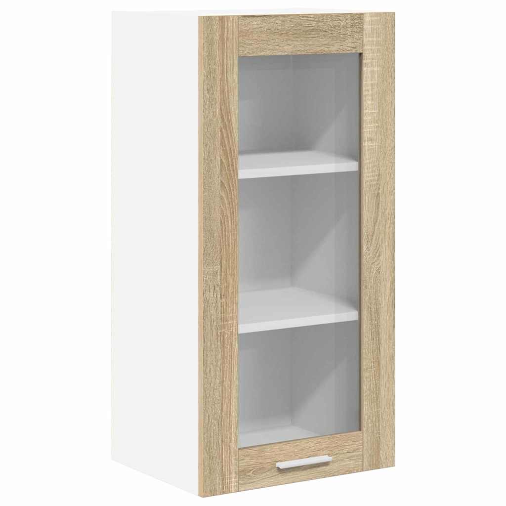Viseći ormarić s pohranom 2 pcs Sonoma hrast 40 x 31 x 80 cm