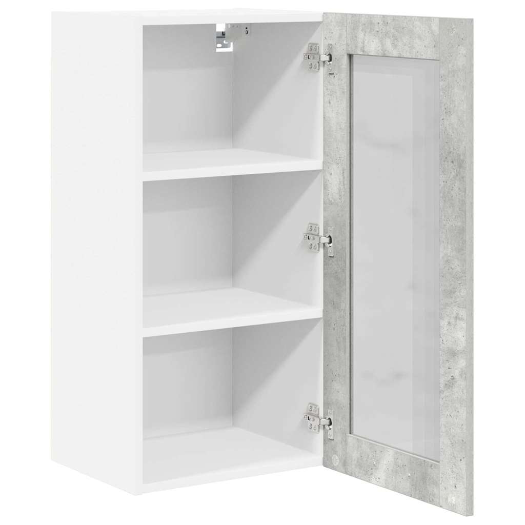 Viseći ormarić s pohranom 2 pcs Betonski sivi 40 x 31 x 80 cm