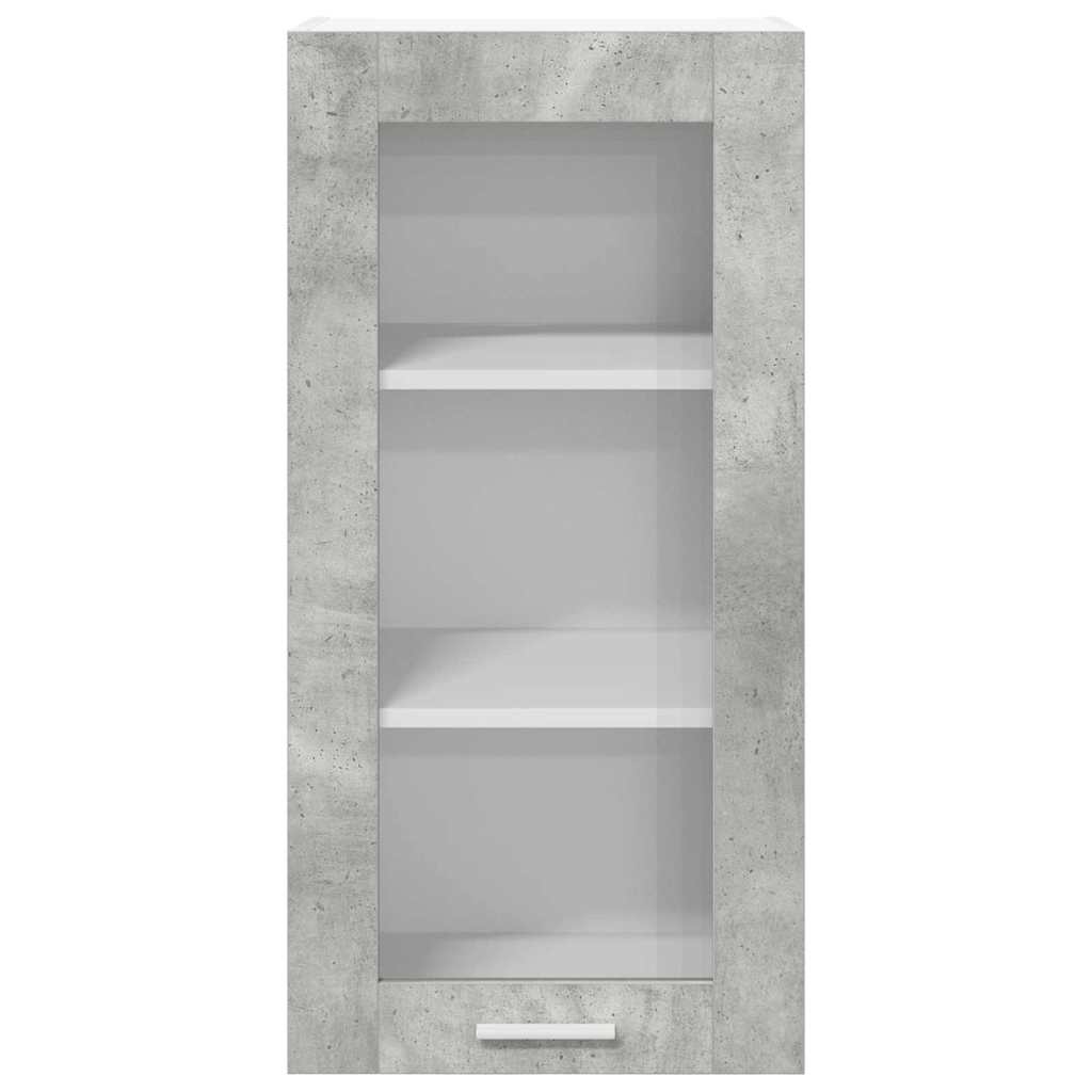 Viseći ormarić s pohranom 2 pcs Betonski sivi 40 x 31 x 80 cm