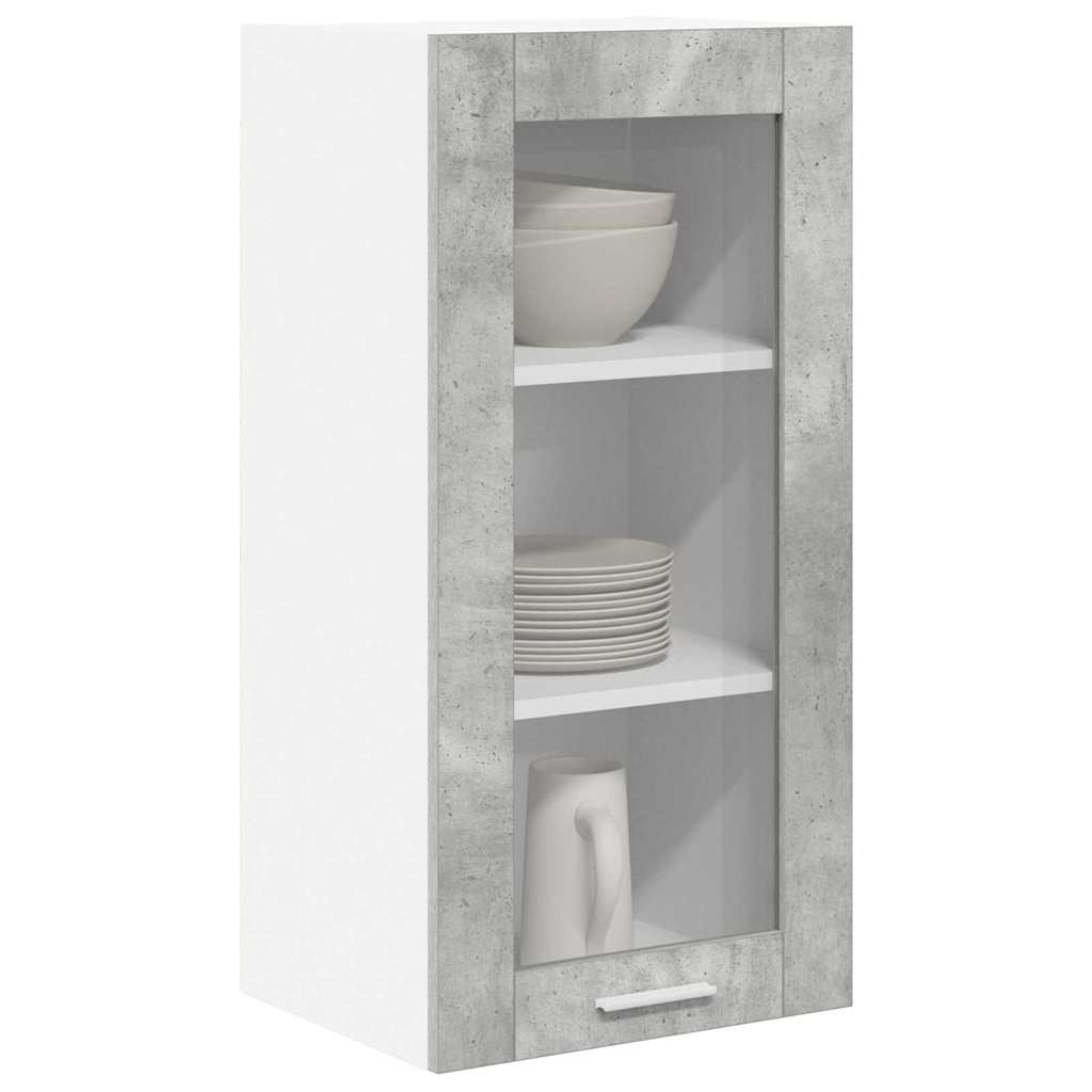 Viseći ormarić s pohranom 2 pcs Betonski sivi 40 x 31 x 80 cm