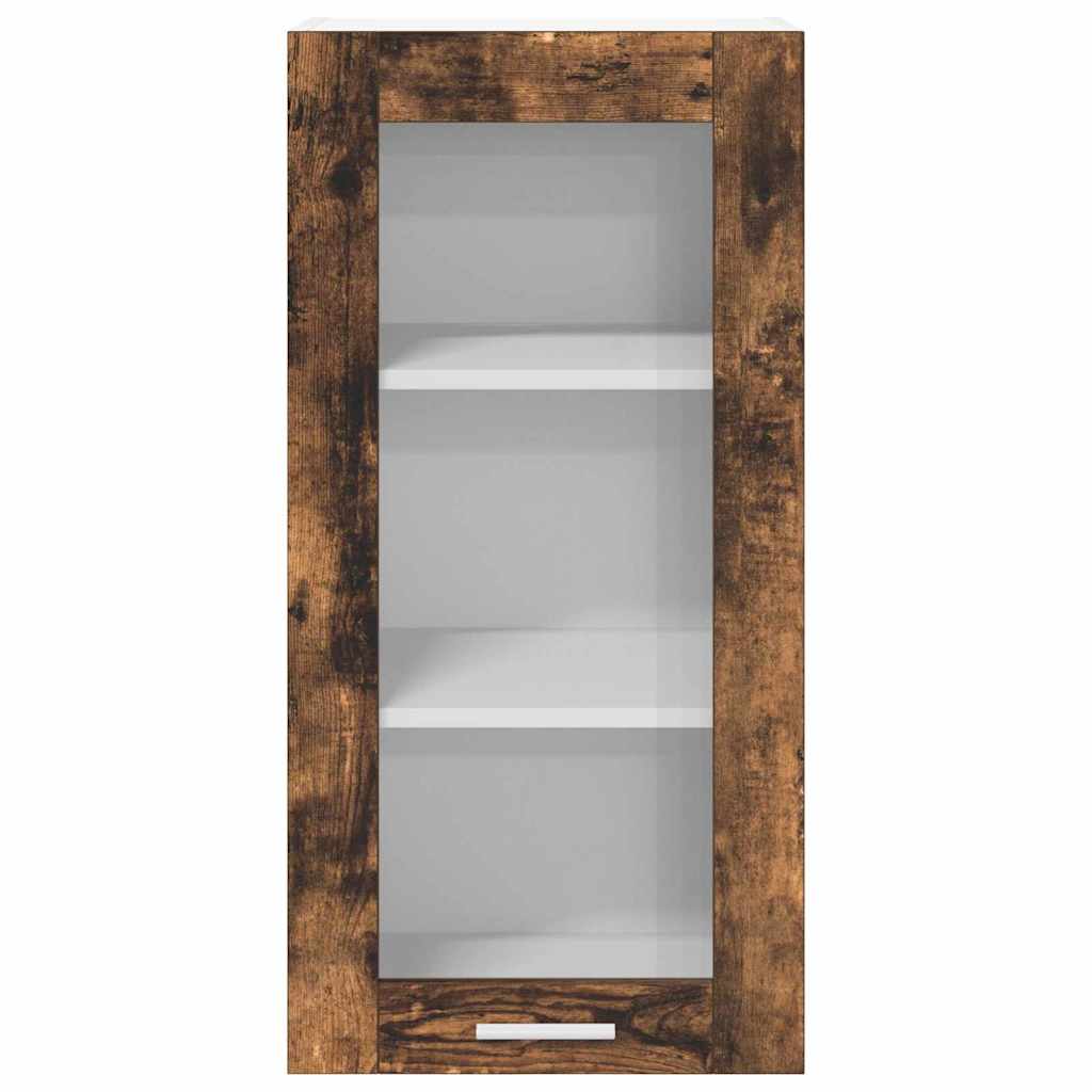 Viseći ormarić s pohranom 2 pcs Dimljeni hrast 40 x 31 x 80 cm