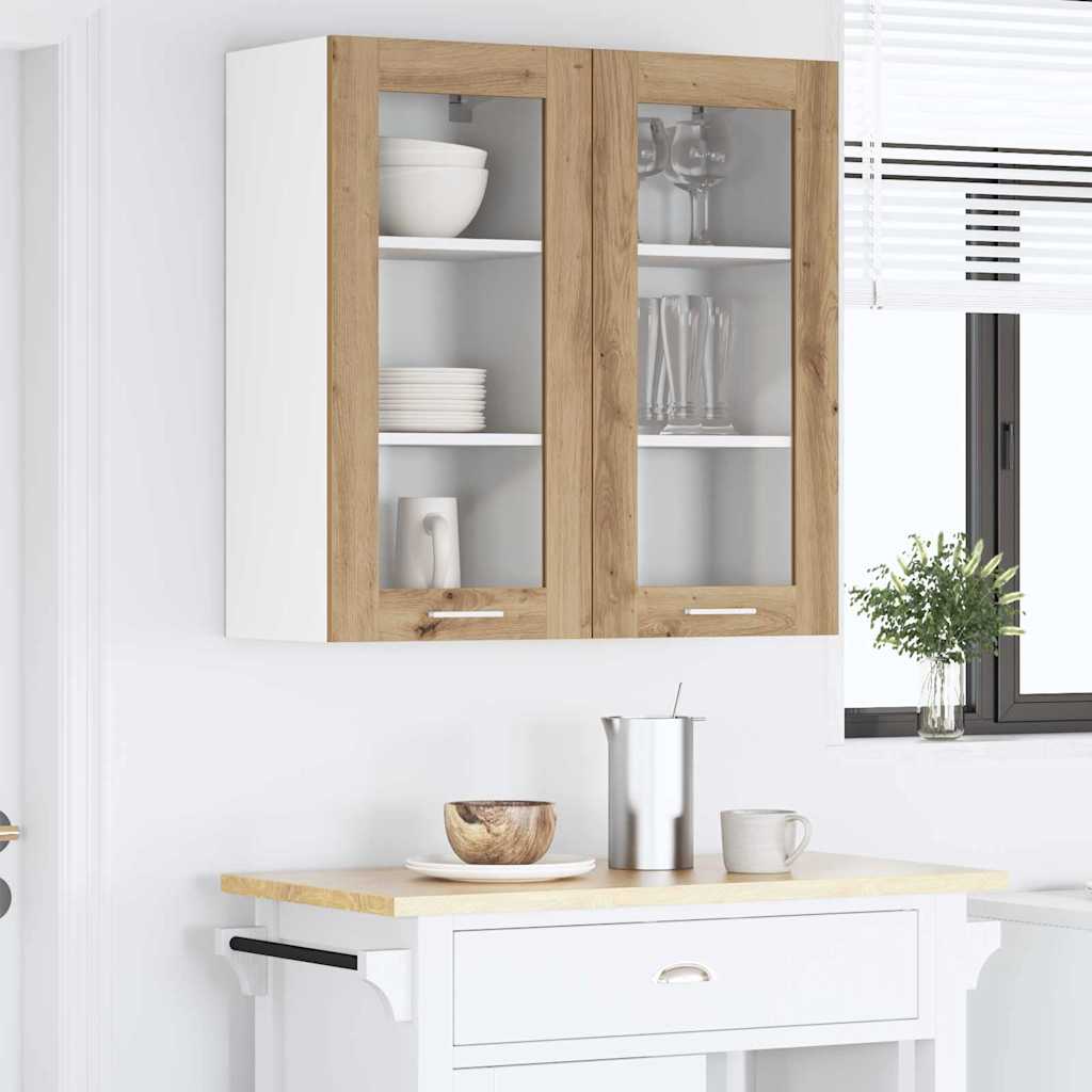 Viseći ormarić s vratima 2 pcs Umjetnički hrast 40 x 31 x 80 cm