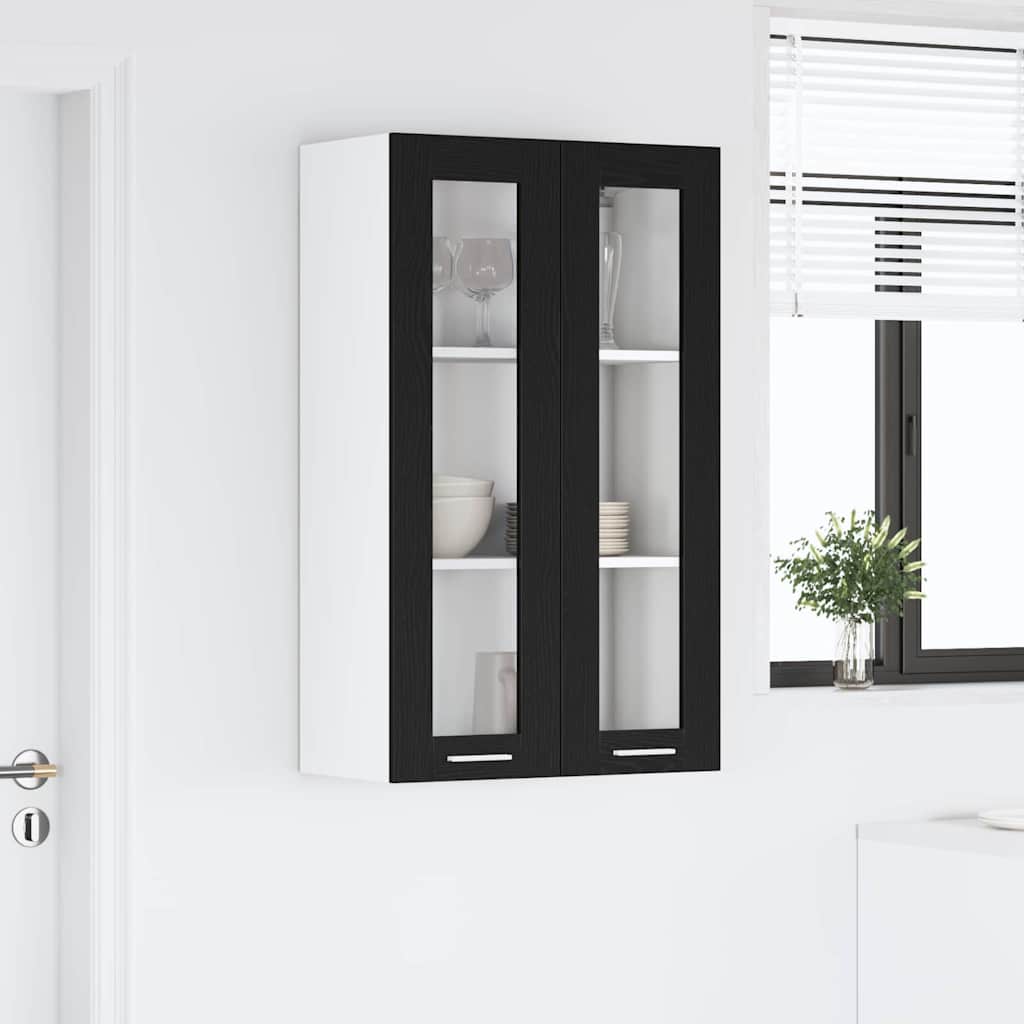 Viseći ormarić s pohranom Riga Crni hrast 60 x 31 x 100 cm