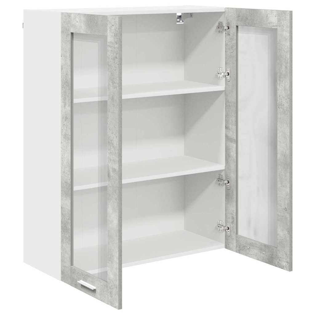 Viseći ormarić Betonski sivi 80 x 31 x 100 cm Konstruirano drvo