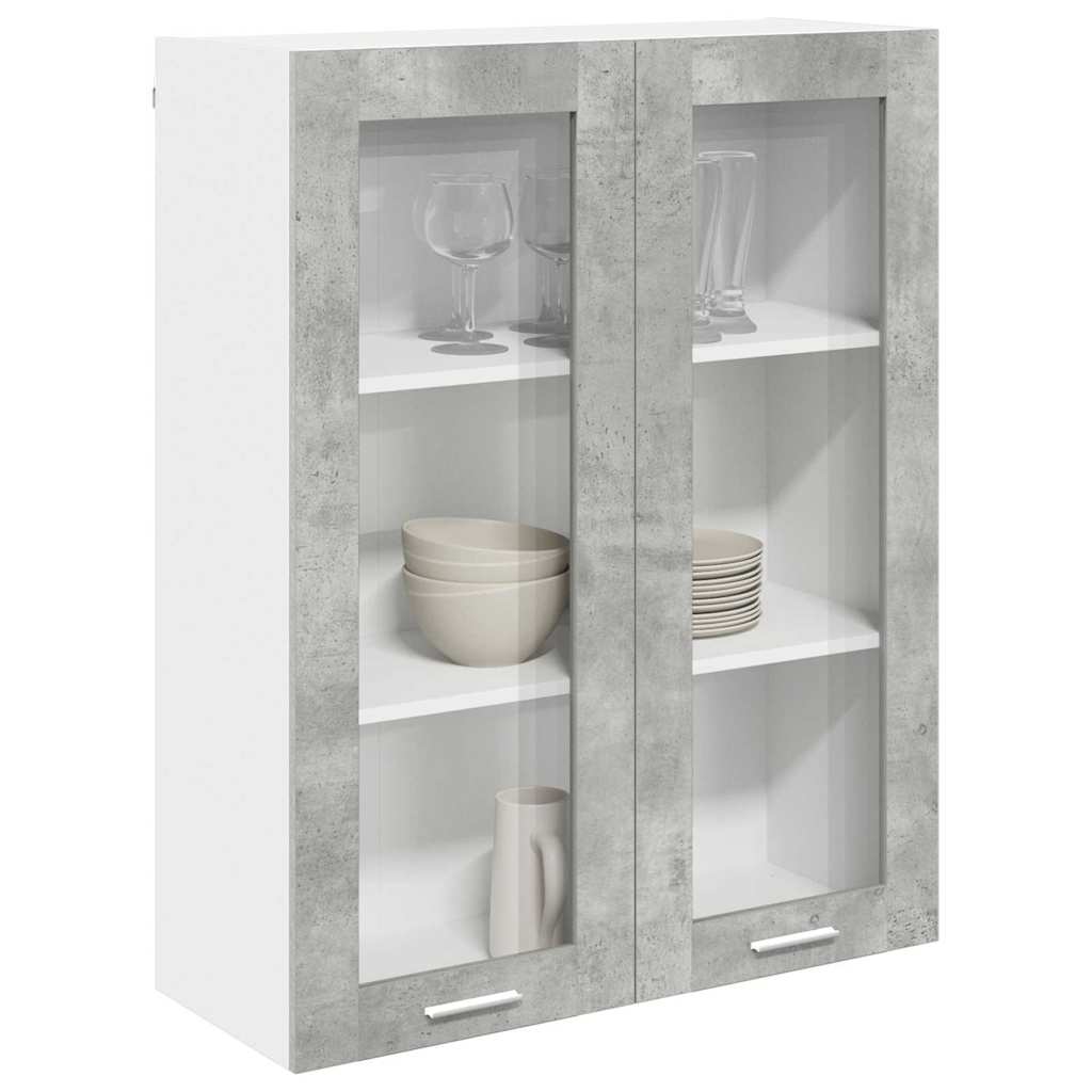 Viseći ormarić Betonski sivi 80 x 31 x 100 cm Konstruirano drvo