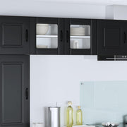 Zidni stakleni ormarić Lucca 2 pcs Crna 40 x 31 x 40 cm