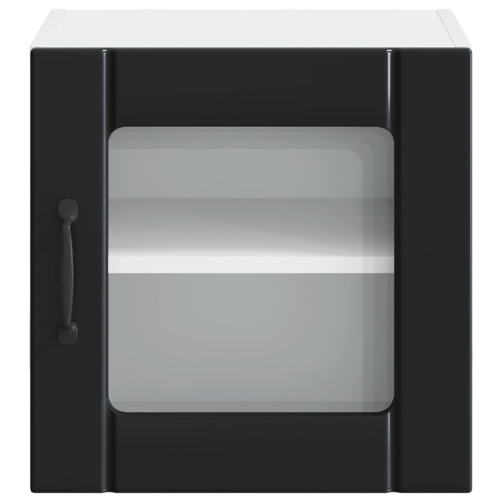 Zidni stakleni ormarić Lucca 2 pcs Crna 40 x 31 x 40 cm