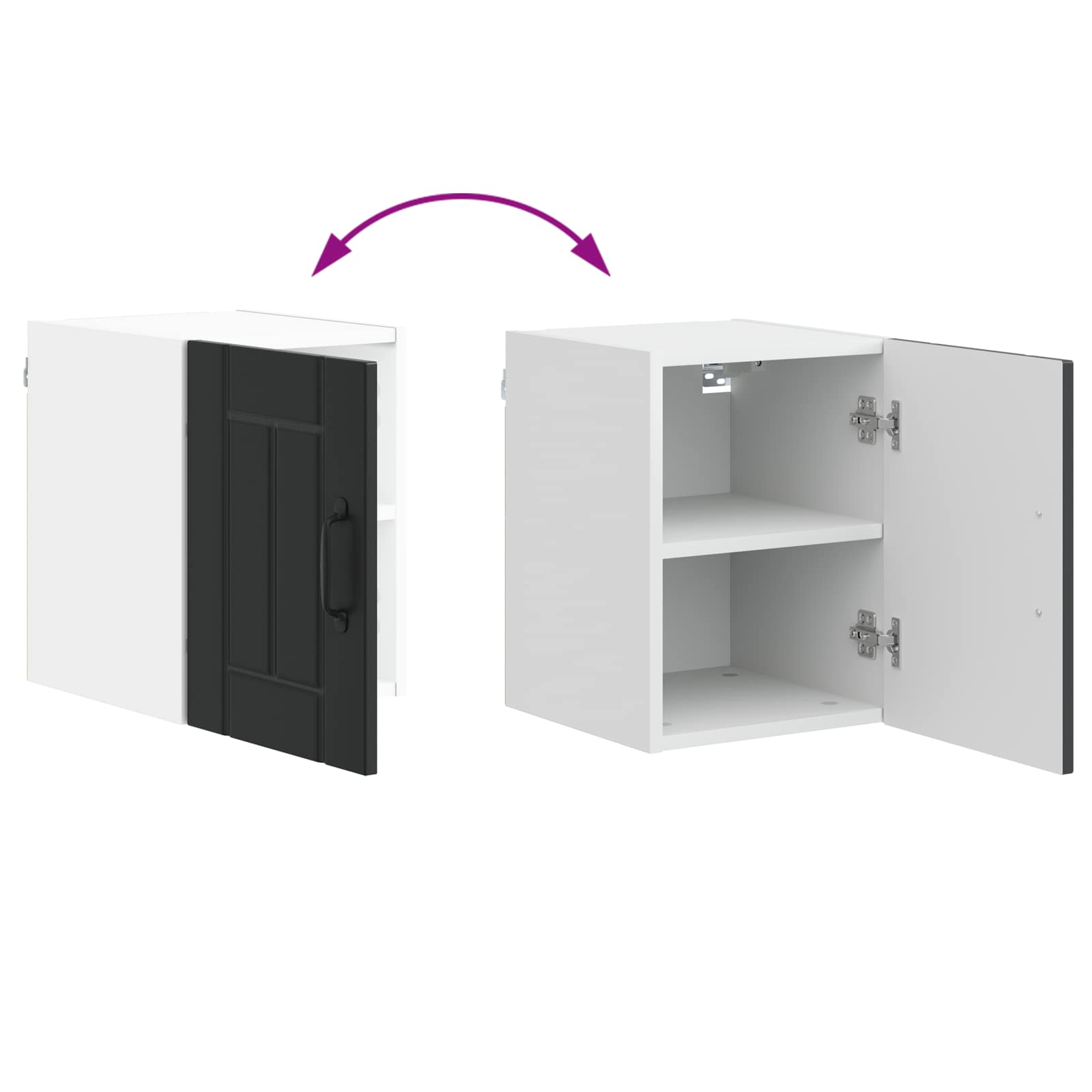 Ormar za Zid Lucca Crna 30 x 31 x 40 cm Konstruirano drvo