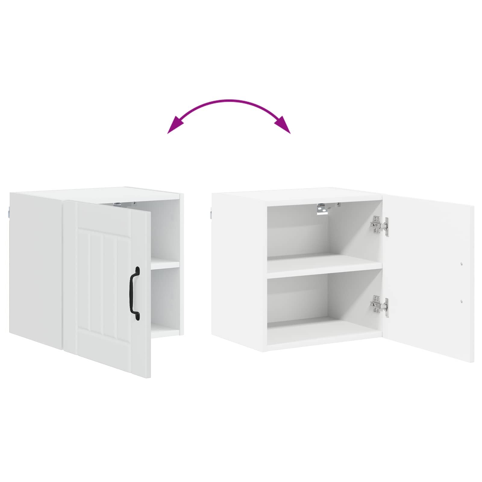 Ormar za Zid Lucca 2 pcs Bijela 40 x 31 x 40 cm