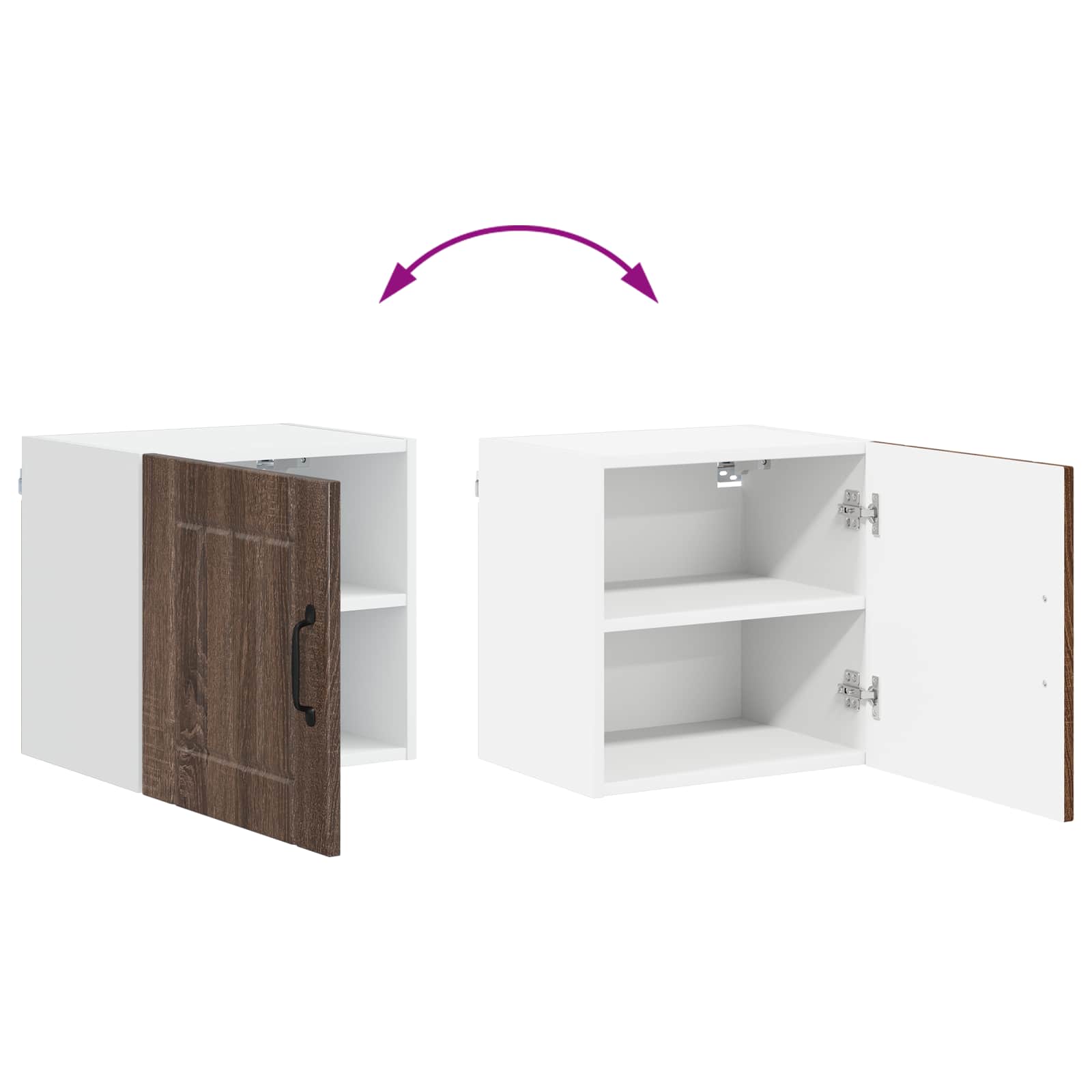 Ormar za Zid Lucca 2 pcs Smeđi hrast 40 x 31 x 40 cm