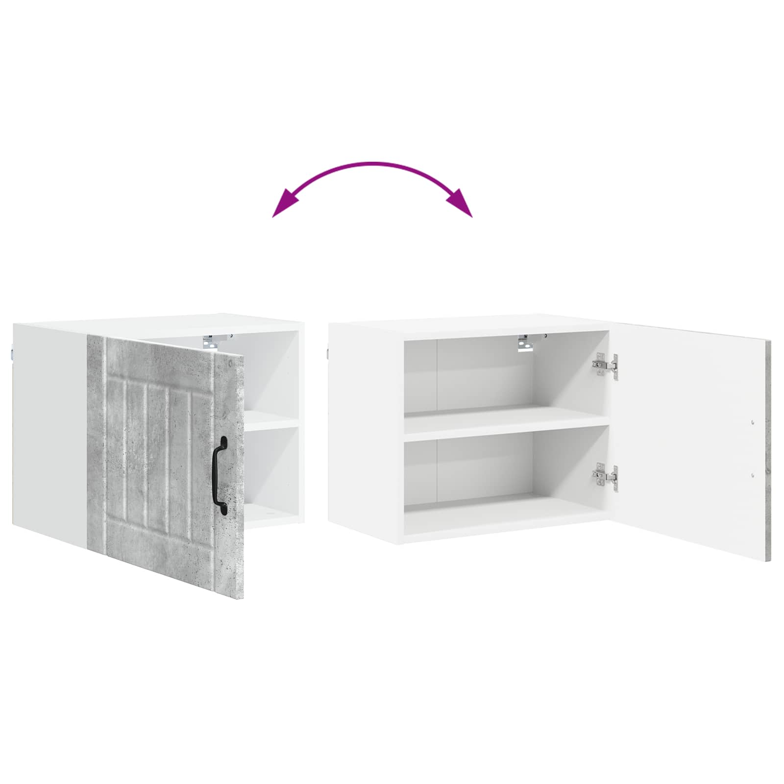 Ormar za Zid Lucca 2 pcs Betonska siva 50 x 31 x 40 cm