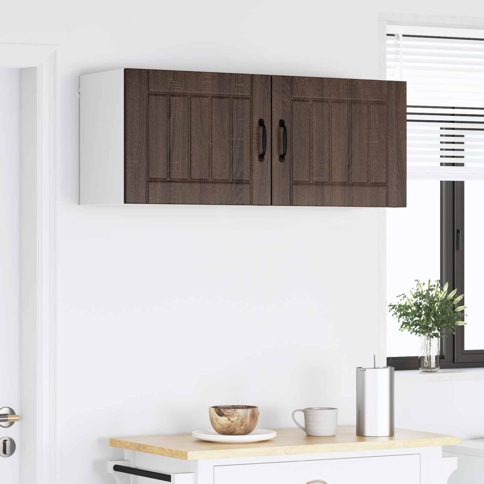 Ormar za Zid Lucca 2 pcs Smeđi hrast 50 x 31 x 40 cm