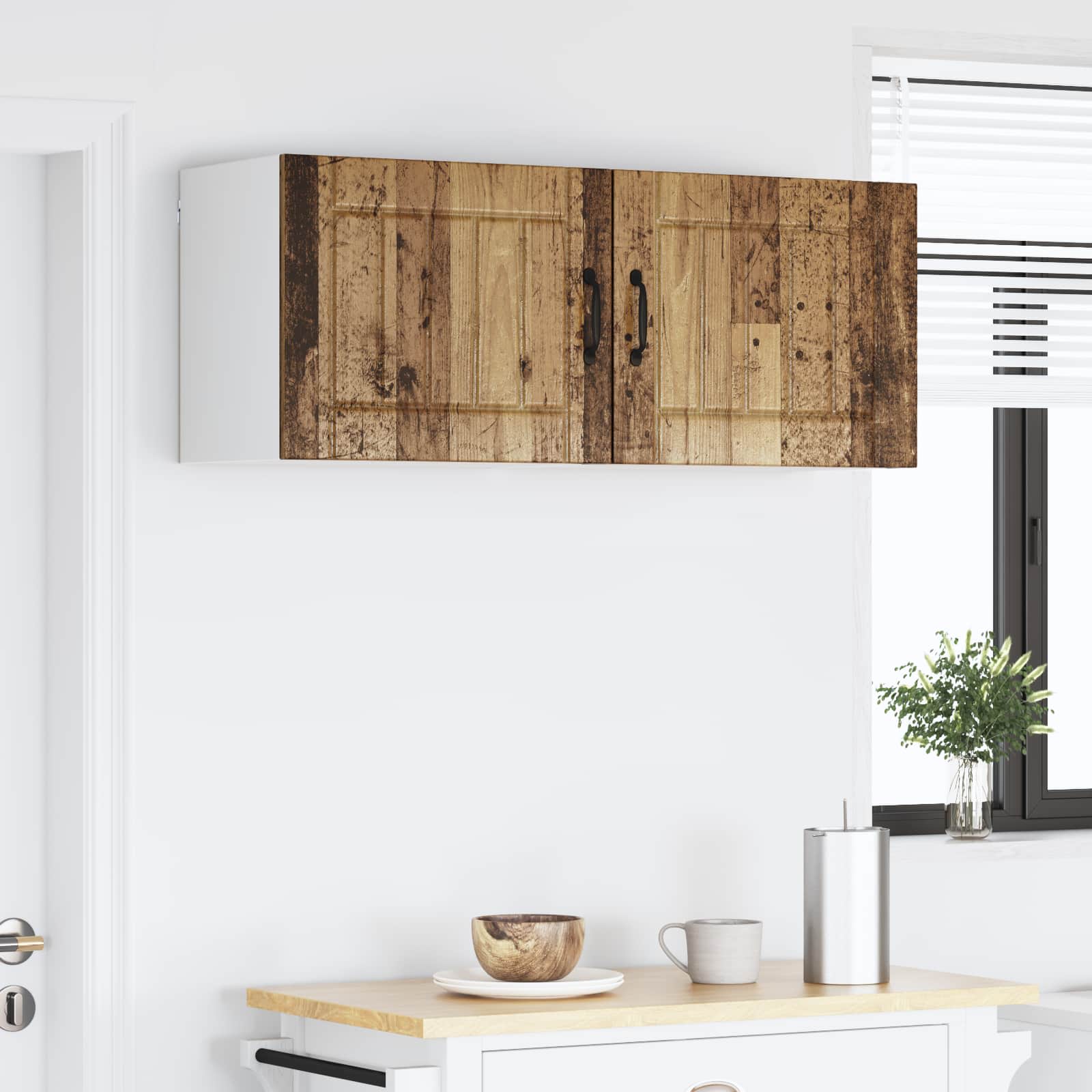 Ormar za Zid Lucca 2 pcs Staro drvo 50 x 31 x 40 cm
