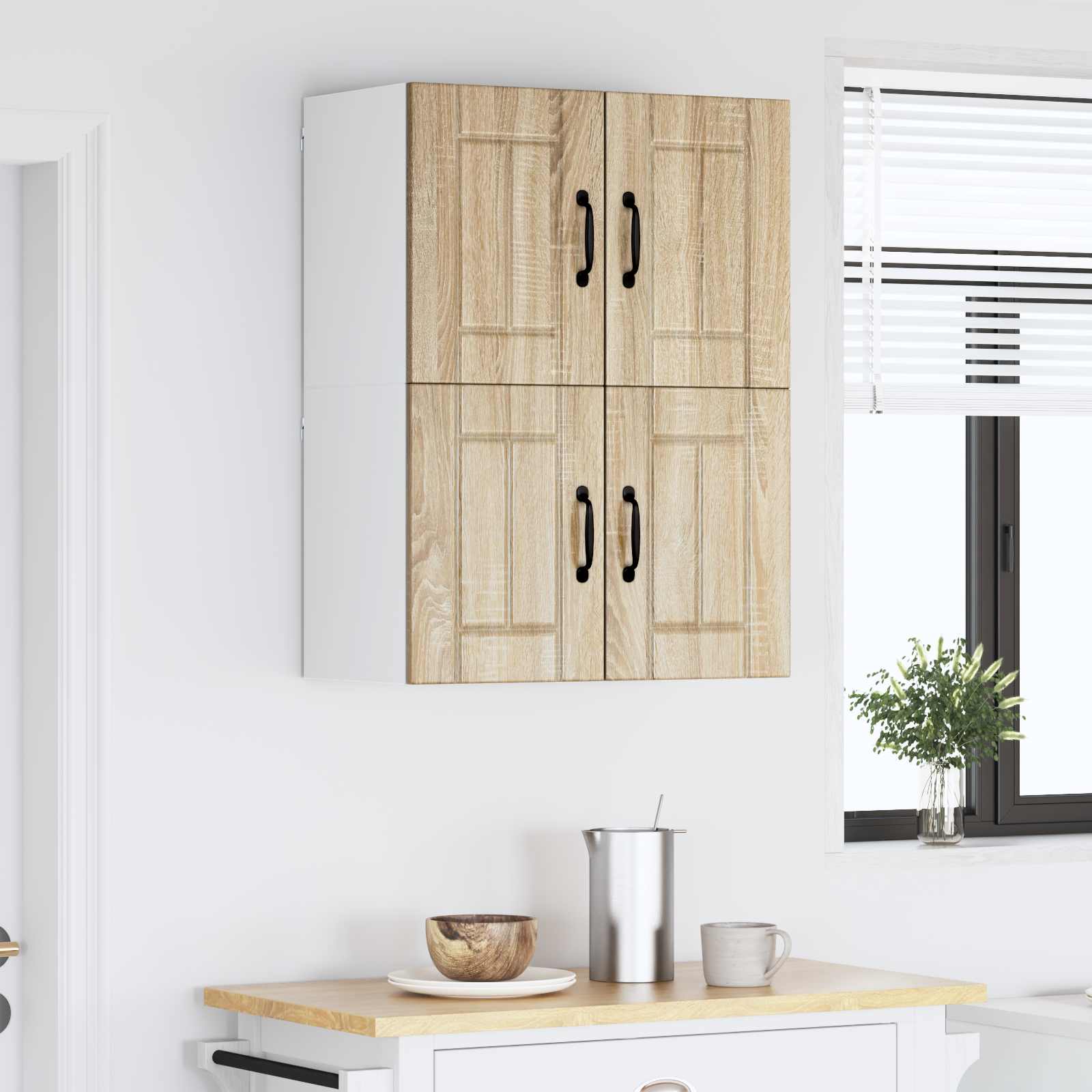 Ormar za Zid Lucca 2 pcs Hrast sonoma 60 x 31 x 40 cm