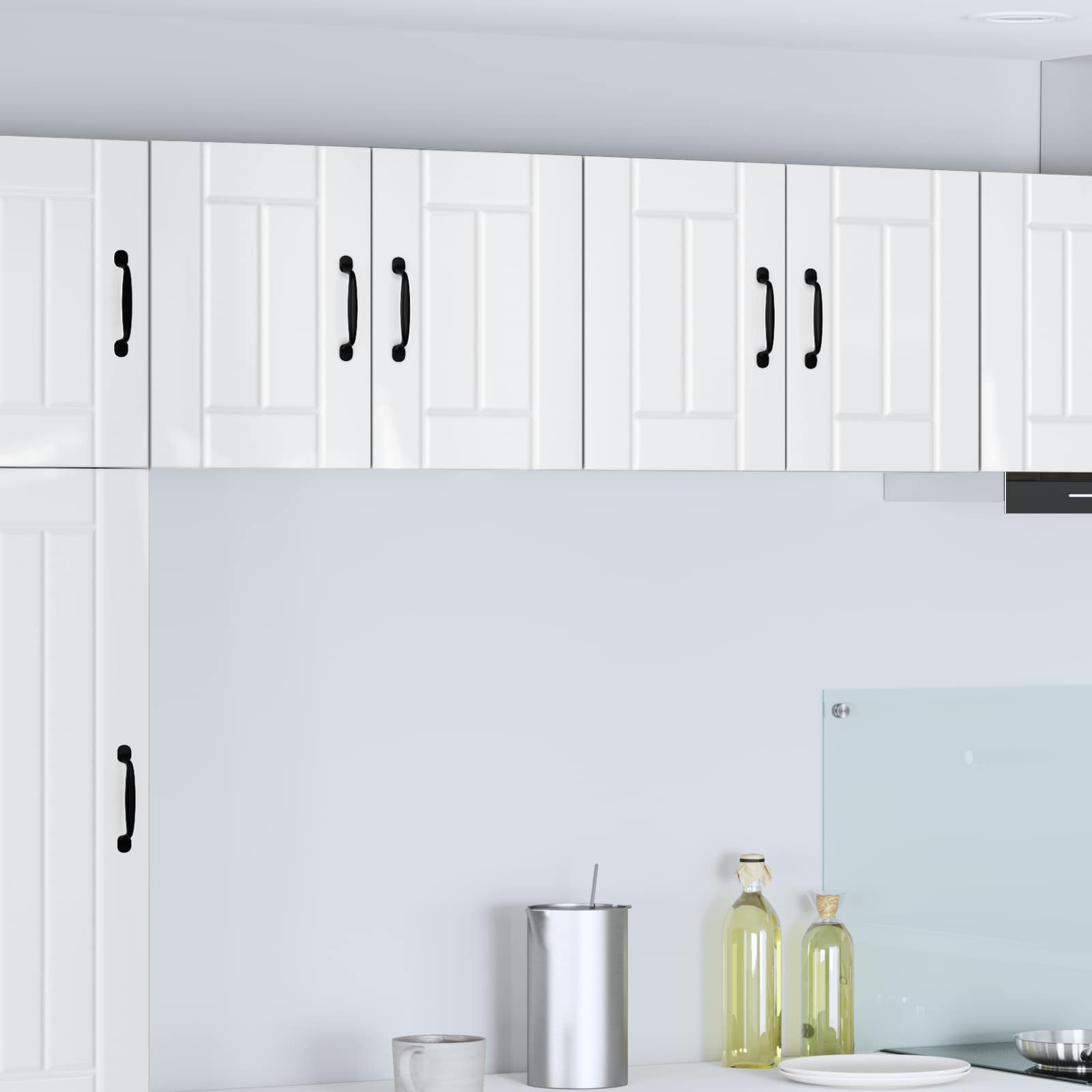 Ormar za Zid Lucca 2 pcs Bijela visokog sjaja 60 x 31 x 40 cm
