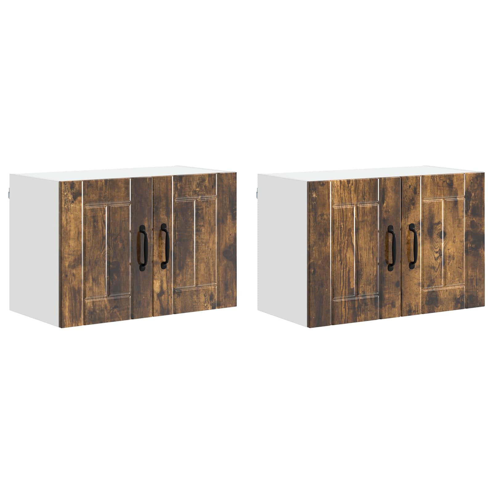 Ormar za Zid Lucca 2 pcs Dimljeni hrast 60 x 31 x 40 cm