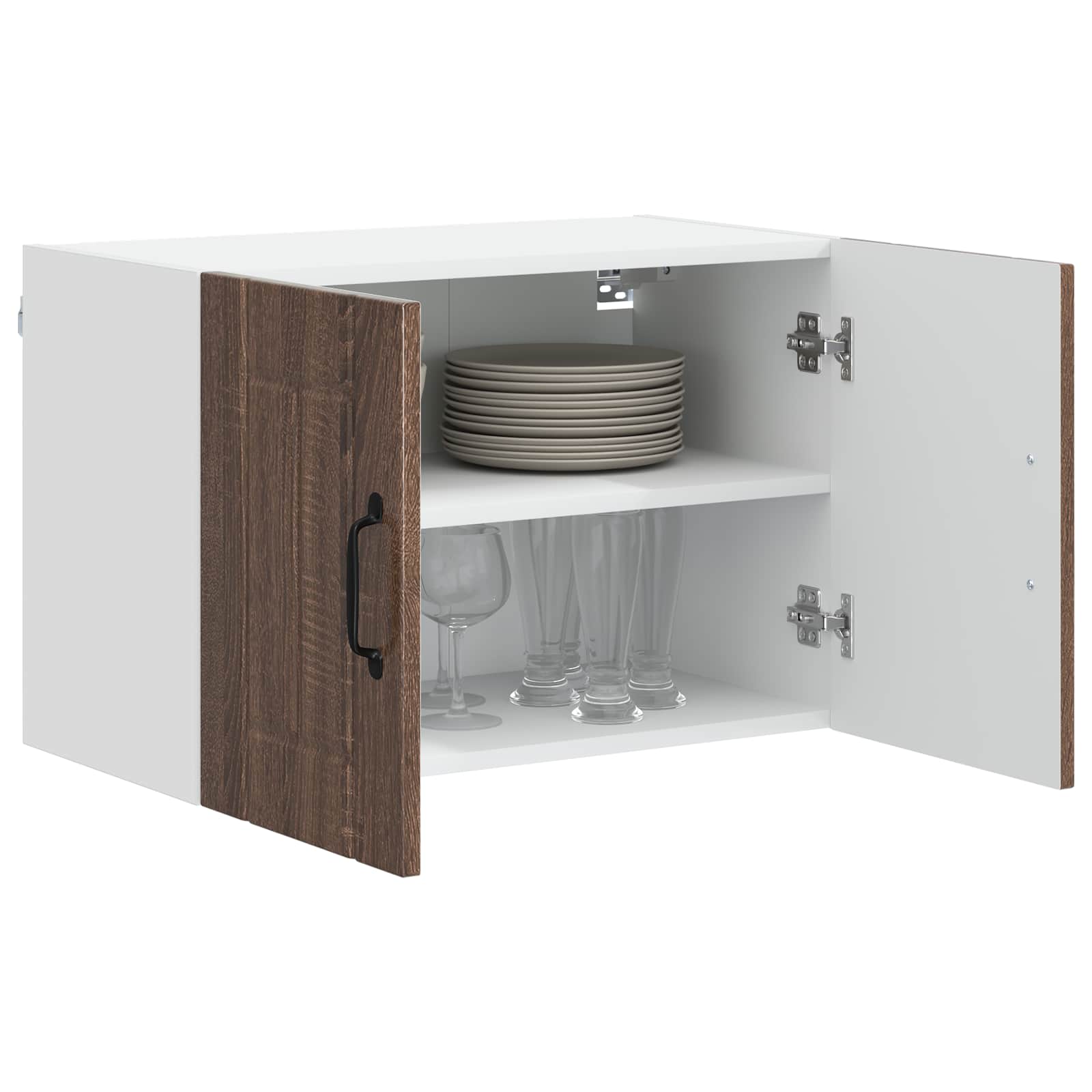 Ormar za Zid Lucca 2 pcs Smeđi hrast 60 x 31 x 40 cm