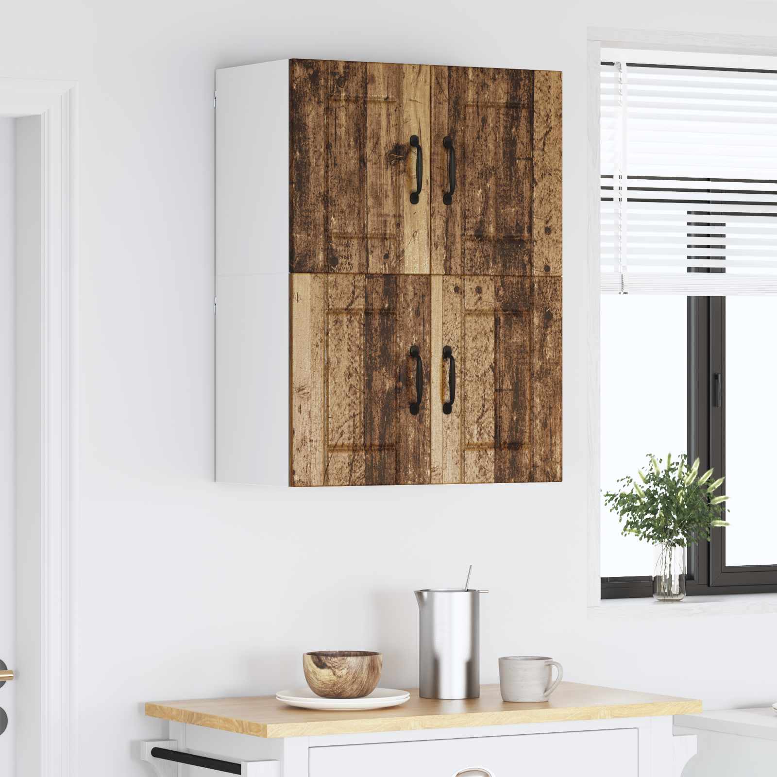 Ormar za Zid Lucca 2 pcs Staro drvo 60 x 31 x 40 cm