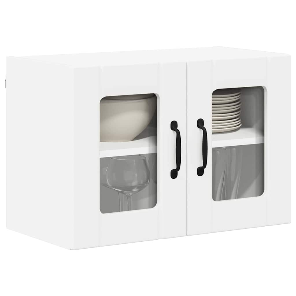 Zidni stakleni ormarić Lucca 2 pcs Bijela 60 x 31 x 40 cm