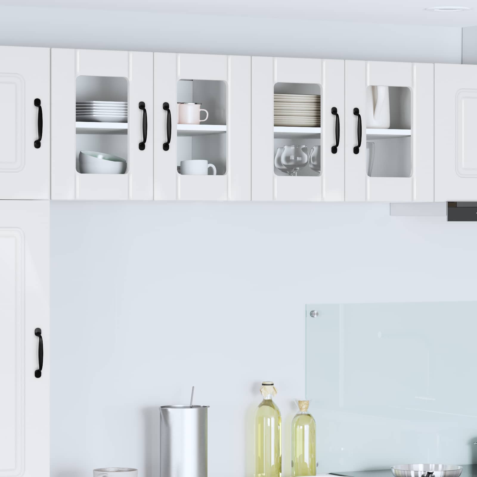 Zidni stakleni ormarić Lucca Bijela visokog sjaja