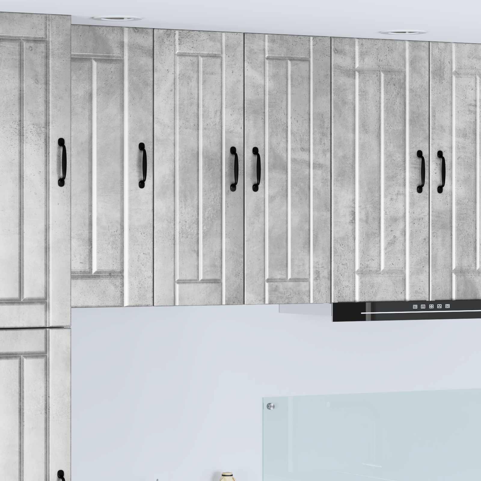 Ormar za Zid Lucca 2 pcs Betonska siva 30 x 31 x 80 cm