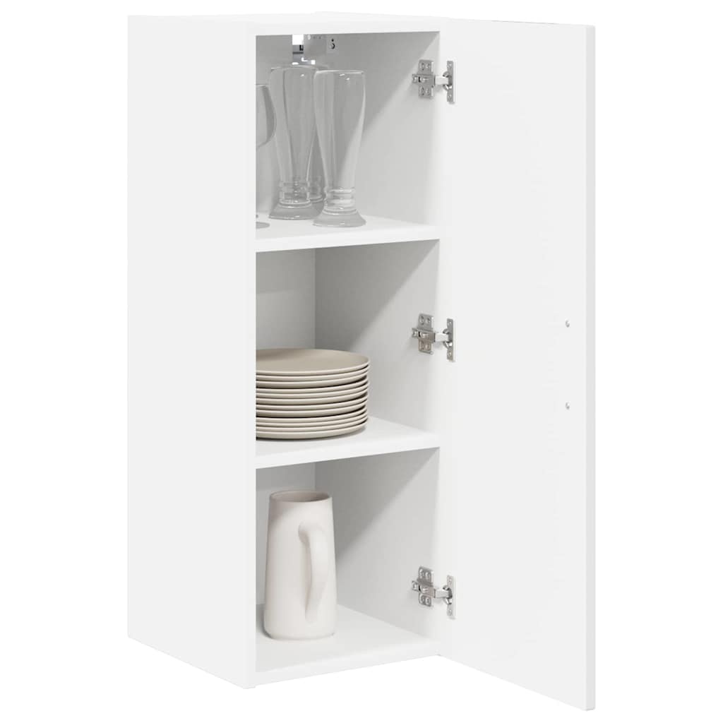 Ormar za Zid Lucca 2 pcs Bijela visokog sjaja 30 x 31 x 80 cm