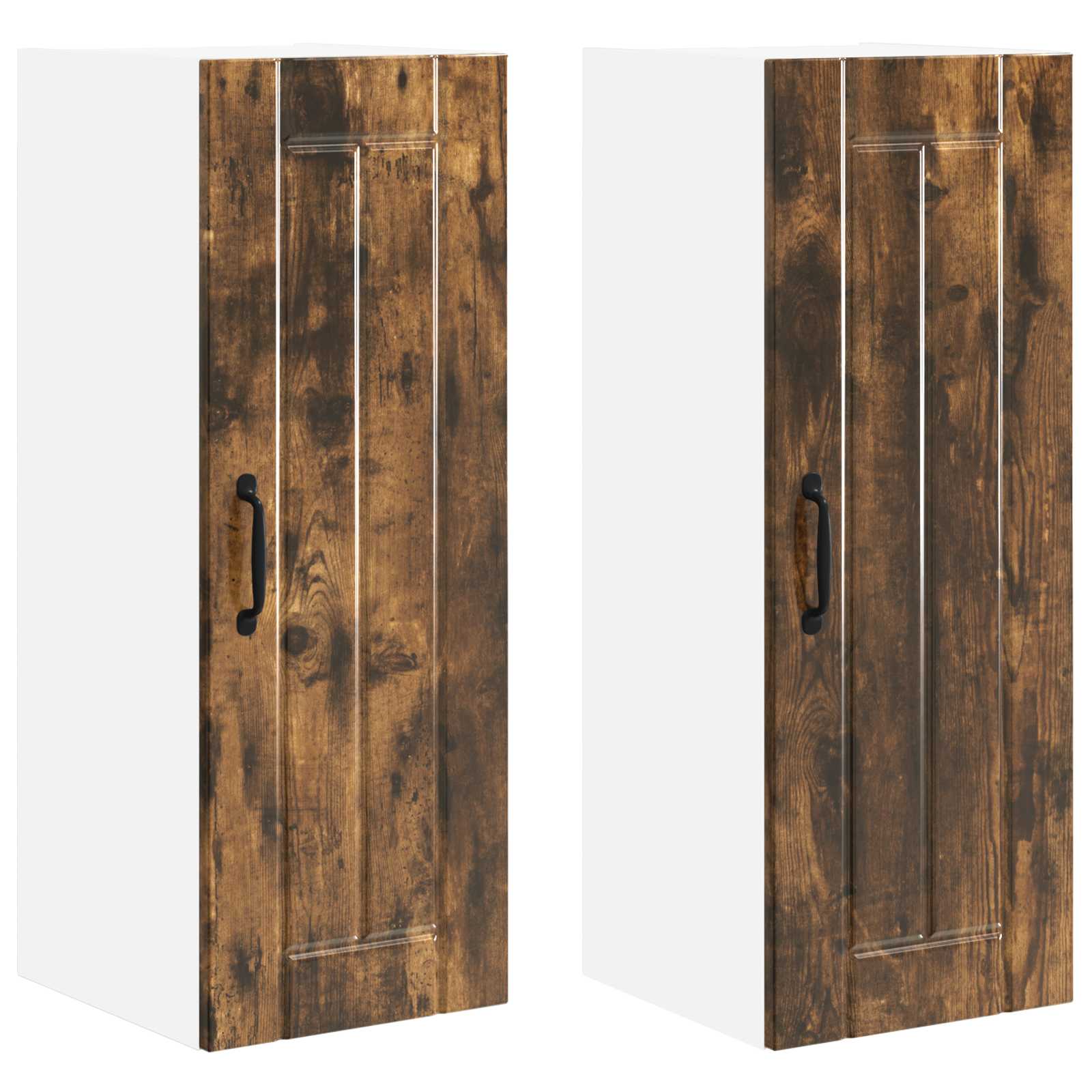 Ormar za Zid Lucca 2 pcs Dimljeni hrast 30 x 31 x 80 cm