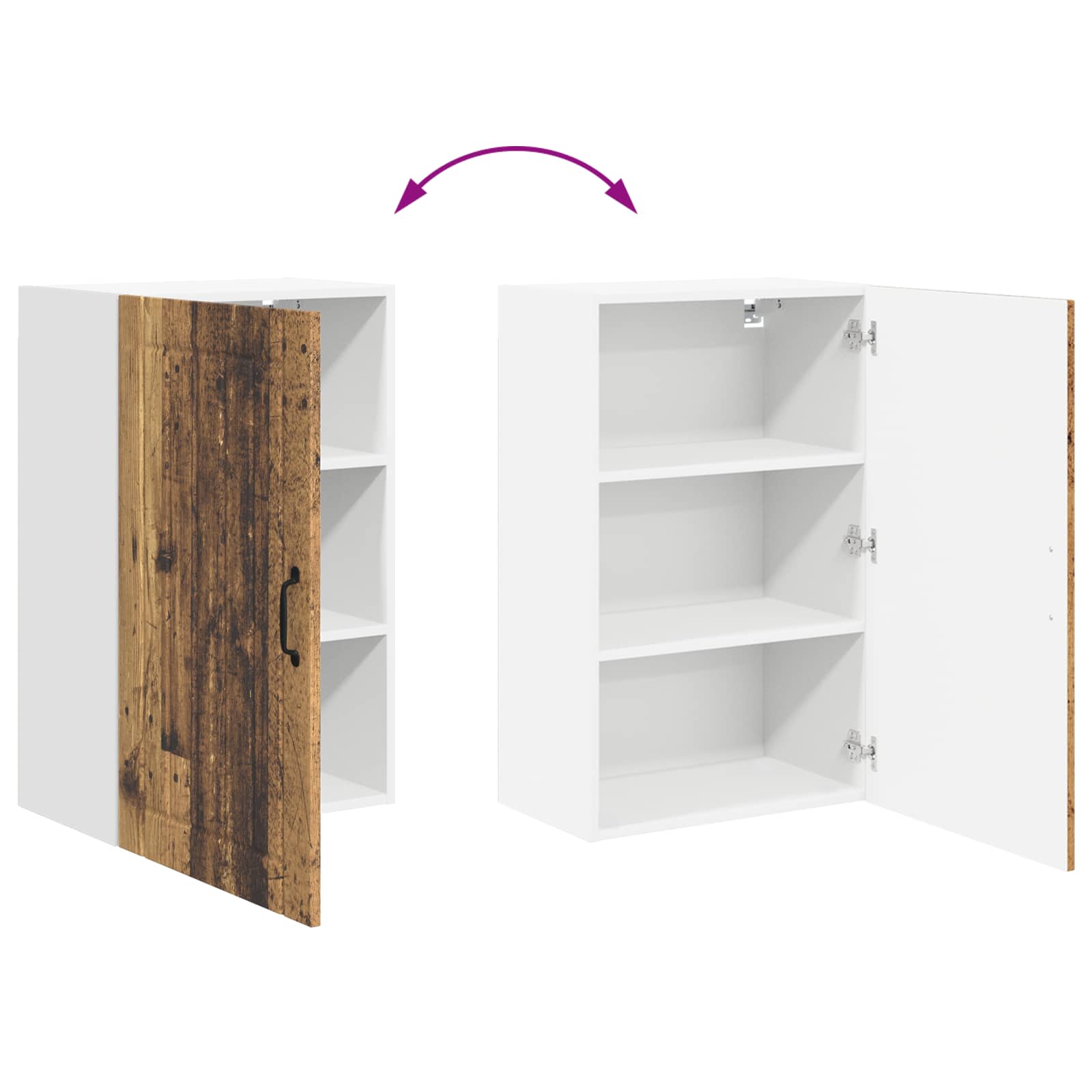 Ormar za Zid Lucca Staro drvo 50 x 31 x 80 cm Konstruirano drvo