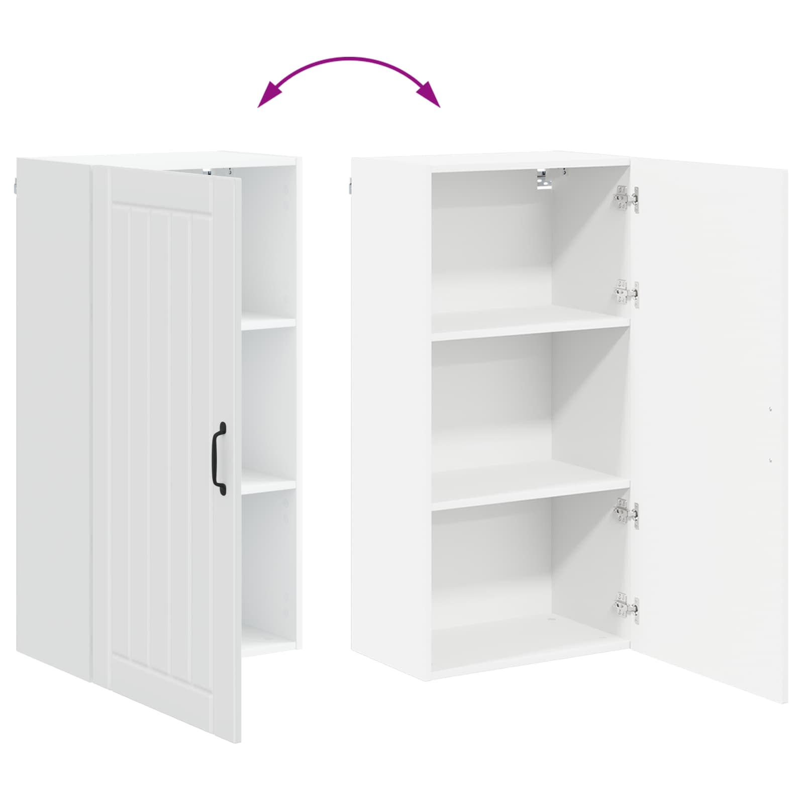 Ormar za Zid Lucca Bijela visokog sjaja 50 x 31 x 100 cm