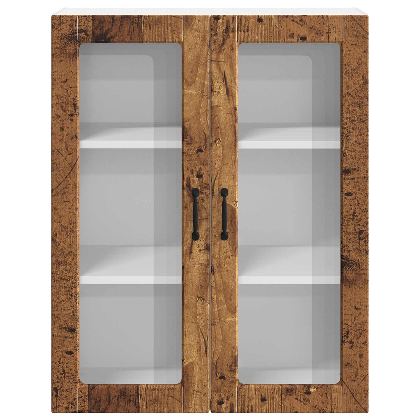 Zidni stakleni ormarić Lucca Staro drvo 80 x 31 x 100 cm