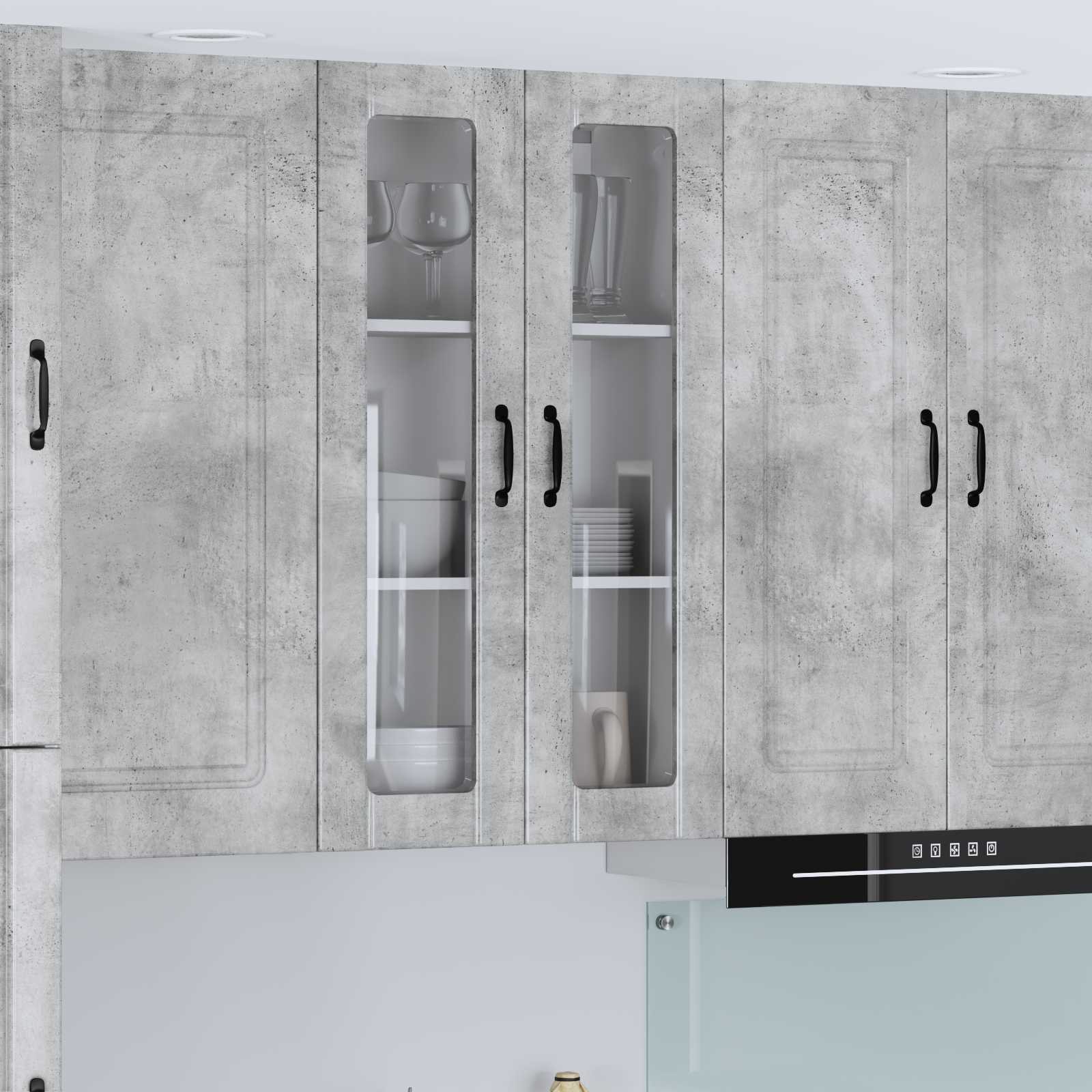 Zidni stakleni ormarić Lucca Betonska siva 60 x 31 x 100 cm