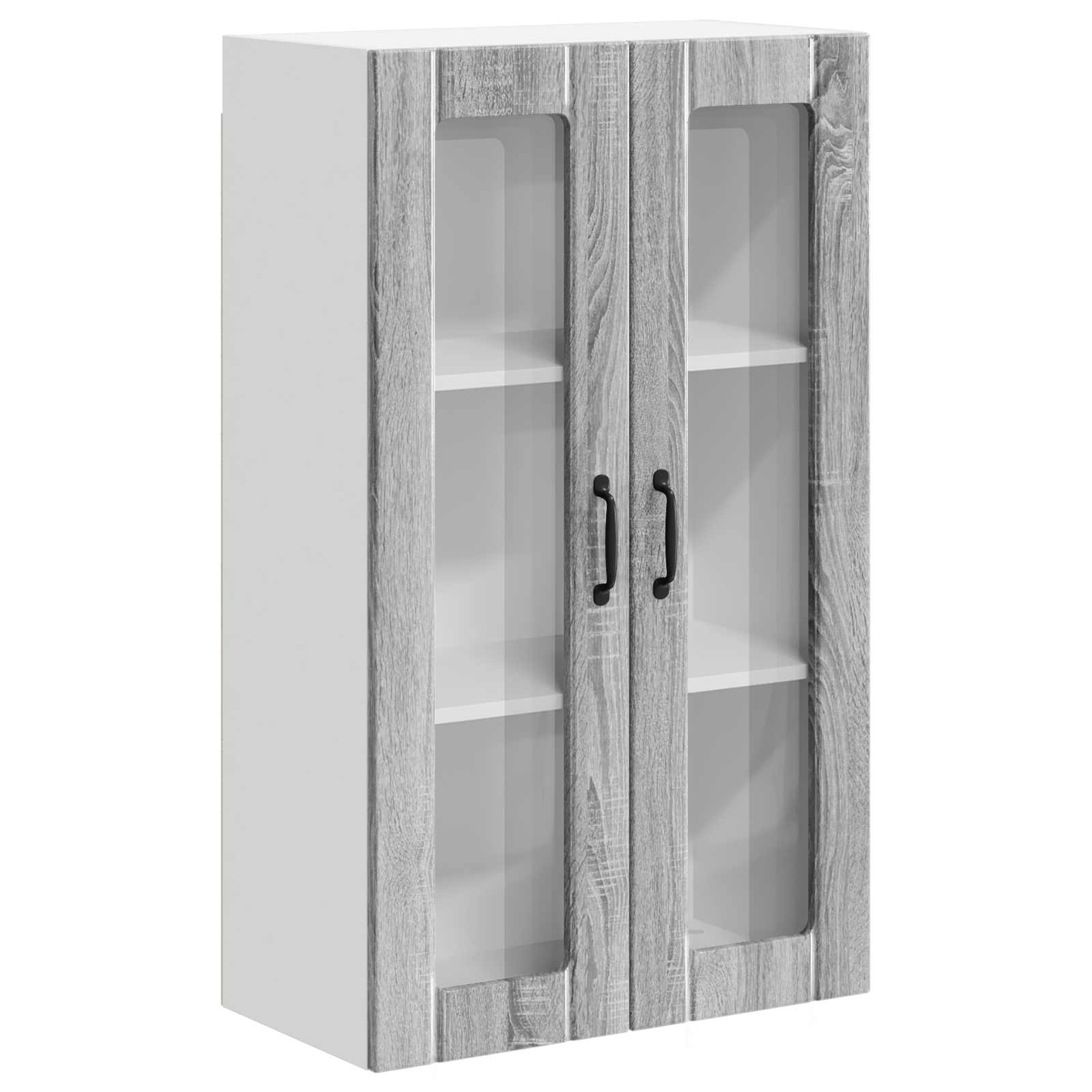 Zidni stakleni ormarić Lucca Siva sonoma 60 x 31 x 100 cm