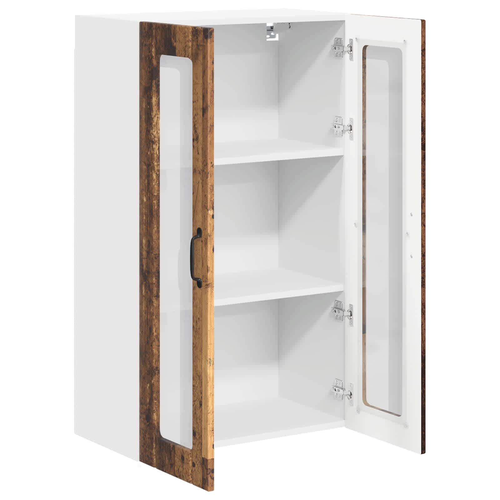 Zidni stakleni ormarić Lucca Staro drvo 60 x 31 x 100 cm