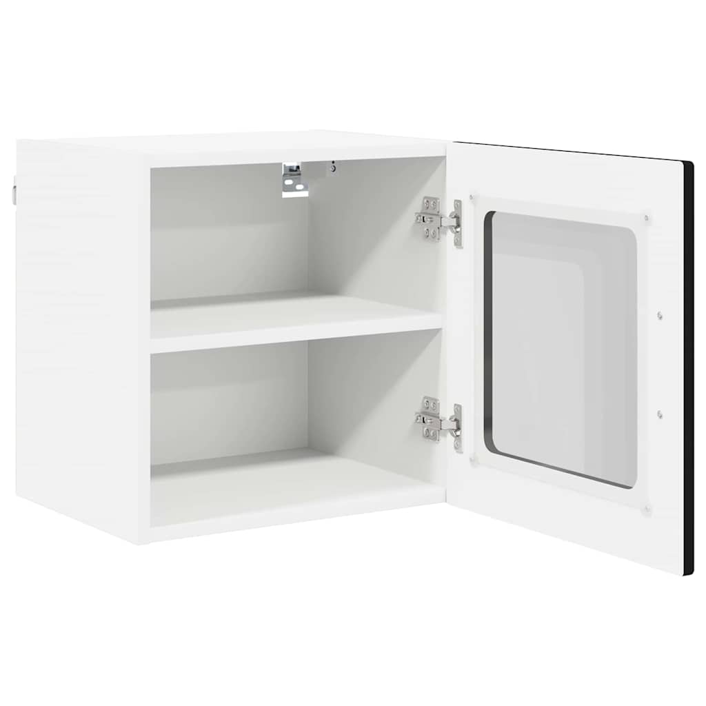 Zidni stakleni ormarić 2 pcs Crna 40 x 31 x 40 cm